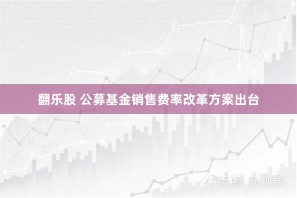 翻乐股 公募基金销售费率改革方案出台