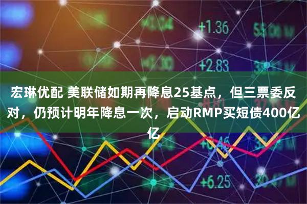 宏琳优配 美联储如期再降息25基点，但三票委反对，仍预计明年降息一次，启动RMP买短债400亿